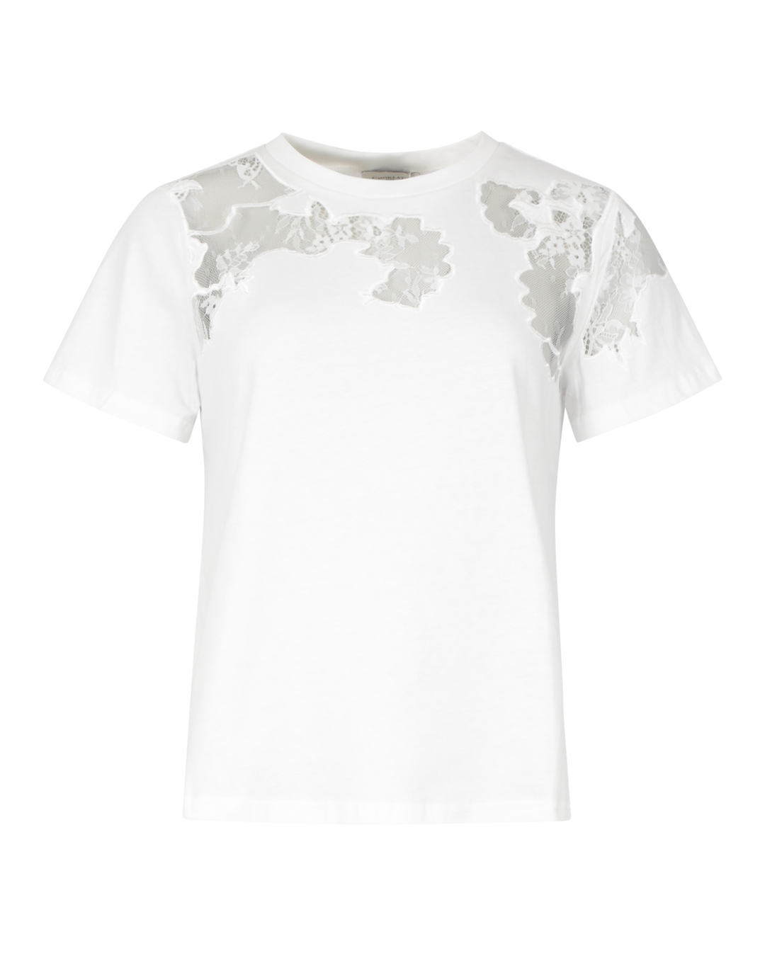 Topp rundringad spets-brodyr upptill offwhite - 3