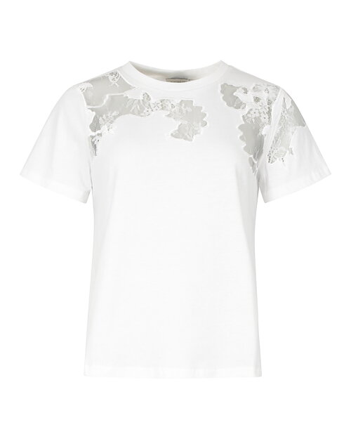 Topp rundringad spets-brodyr upptill offwhite - 3
