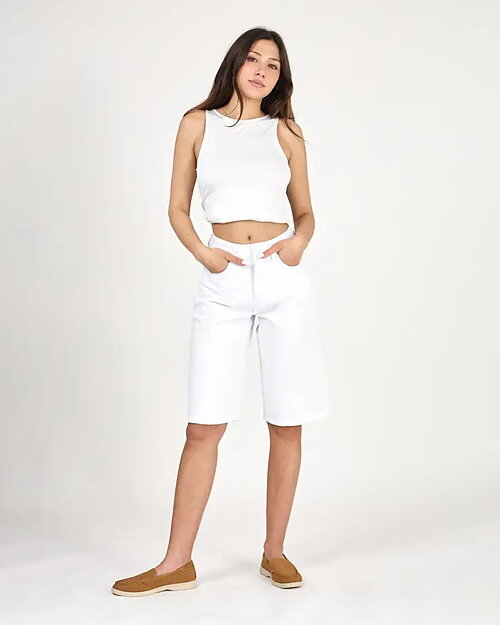 Jeansshorts Clara bermuda baggy vit - 3