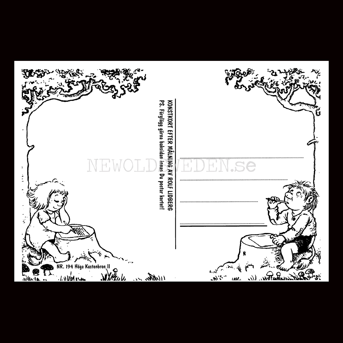 HÖGA KUSTENBRON II No: 194 - Trollkort Rolf Lidberg - 916 - 2