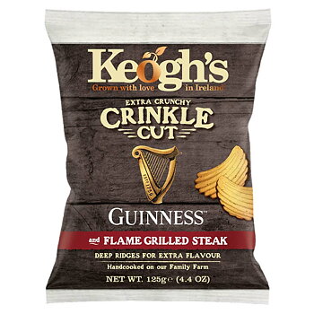 Keogh's Crinkle Guinness & Flame Grilled Steak Chips 125g