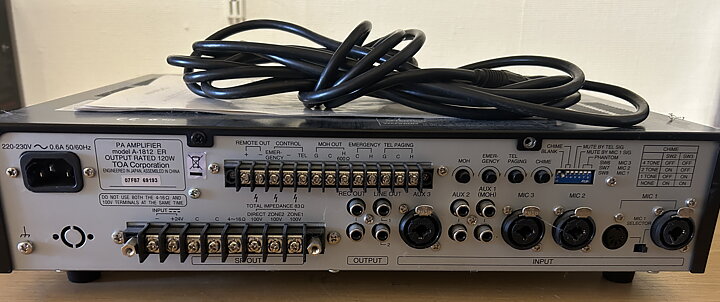 TOA A-1812 PA Amplifier
