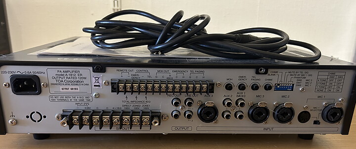 TOA A-1812 PA Amplifier