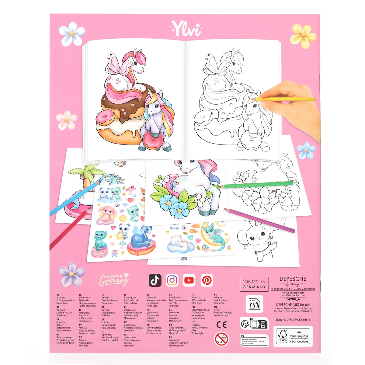 Ylvi Unicorn Målarbok - 4