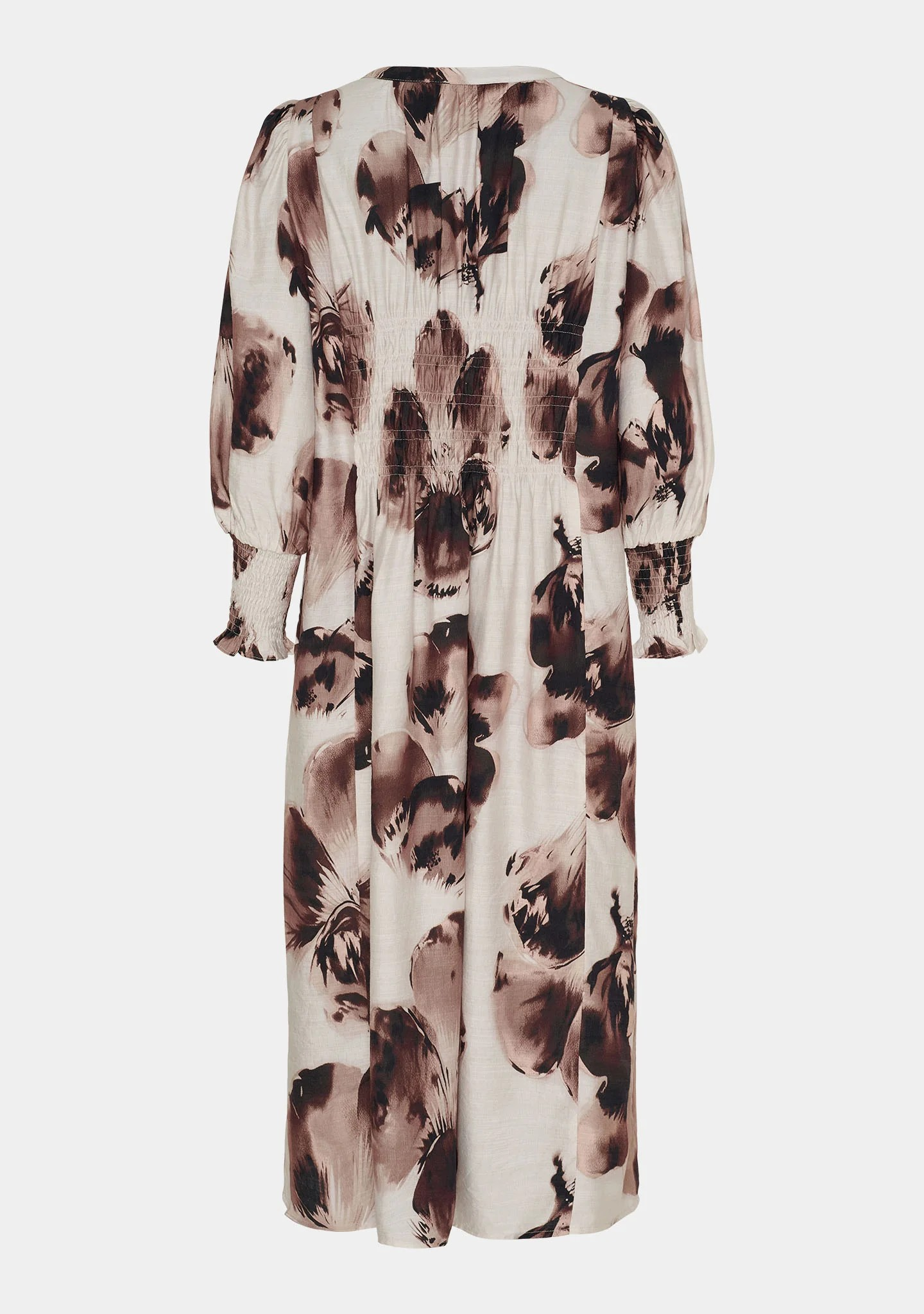 Naomi V-neck Dress - Aubergine Floral - Isay - 3