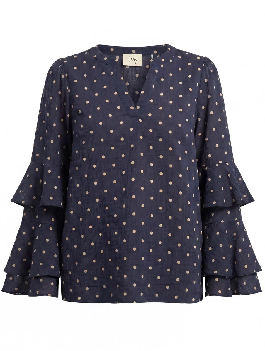 Naomi Blouse - Navy Dot - Isay