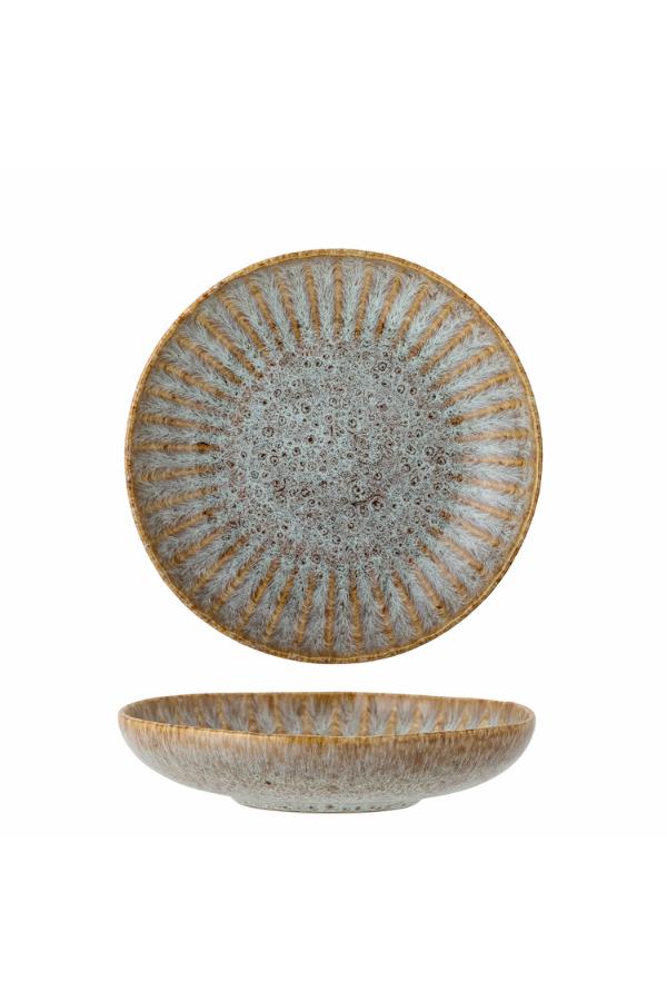 Fleur Plate Deep, Nature, Stoneware