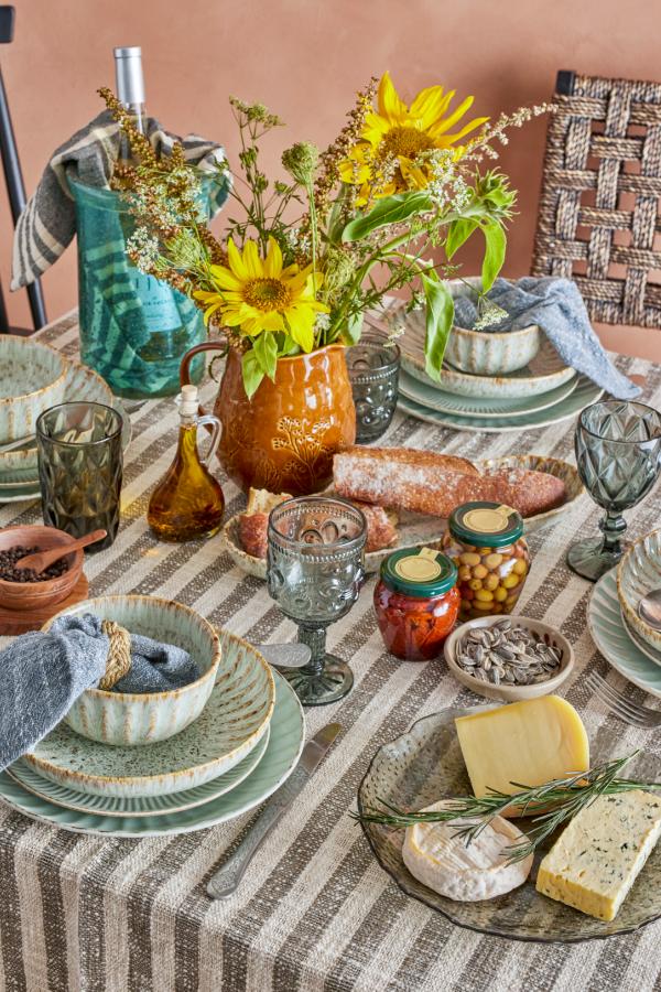 Fleur Plate Deep, Nature, Stoneware