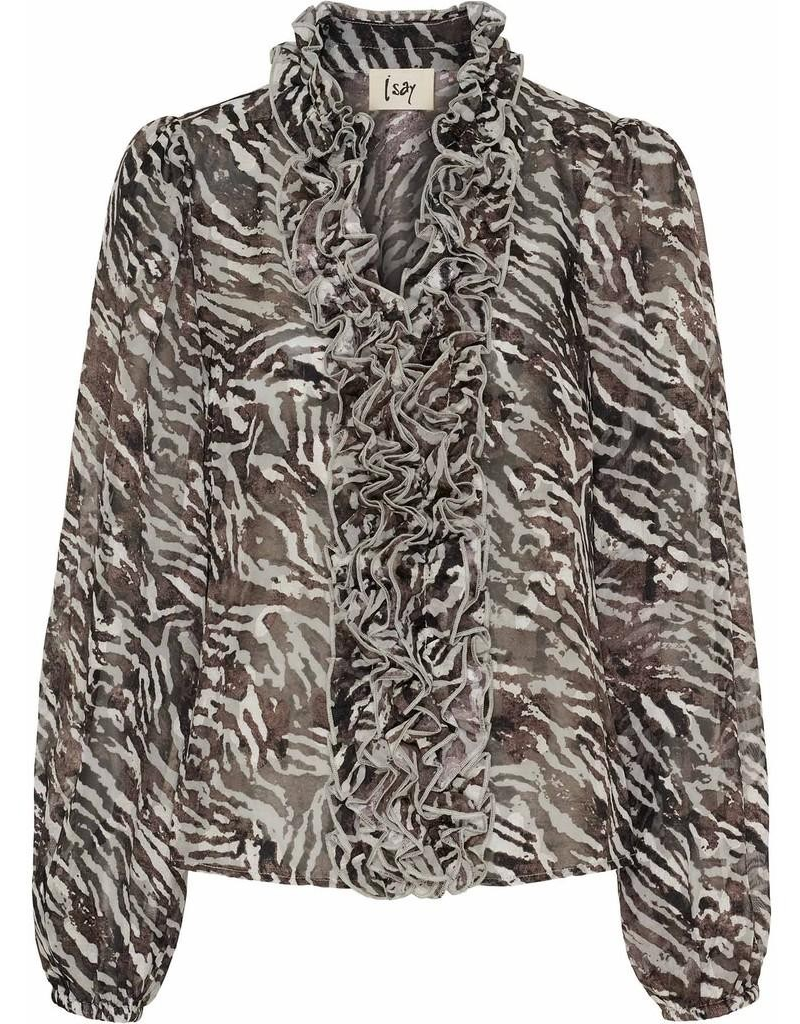 Vibse Ruffle Blouse - Flowing Brown - Isay
