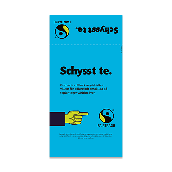 Pallskylt: Schysst te