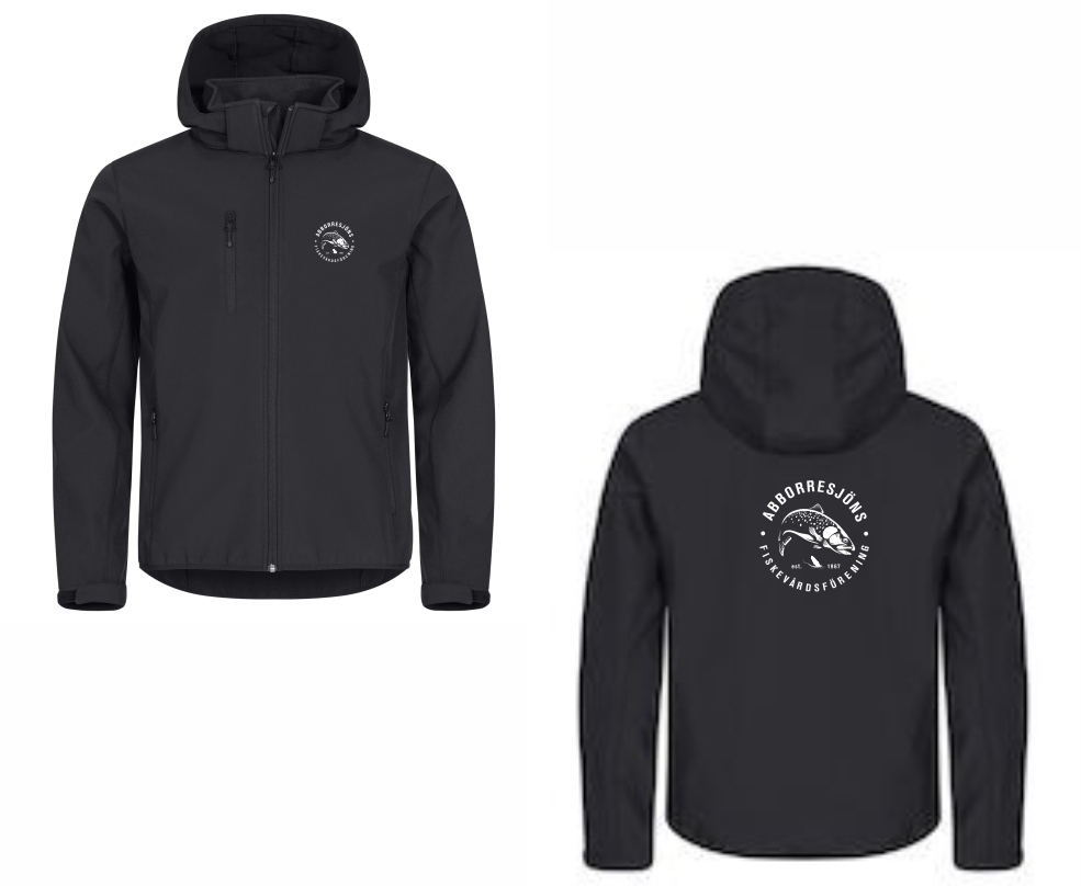 Softshell Hoody (Svart)-Abborresjön