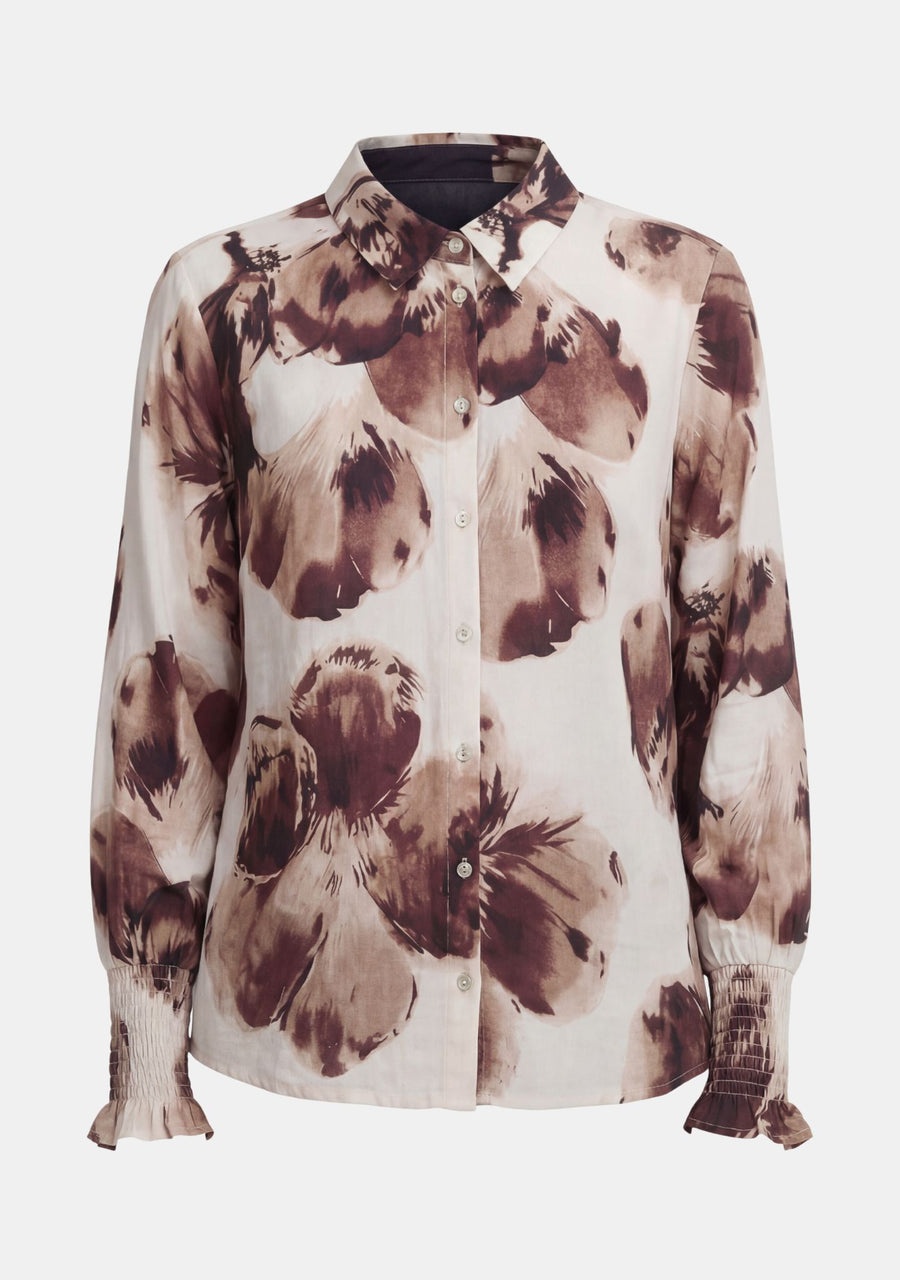 Ane Smock Shirt - Aubergine Flow - Isay - 4