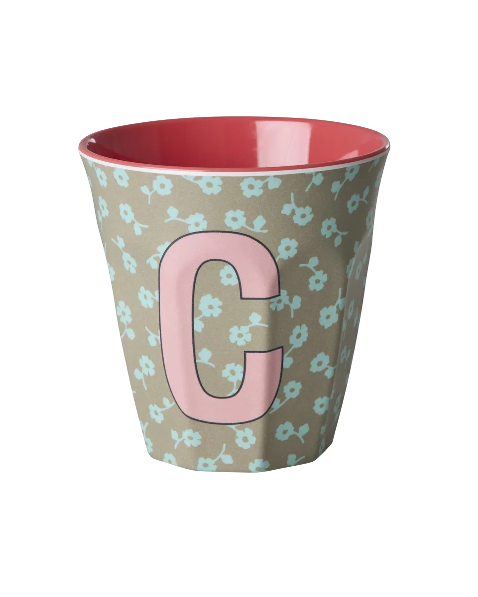 Mugg i melamin, Alfabetsmugg C Flowers, Rice