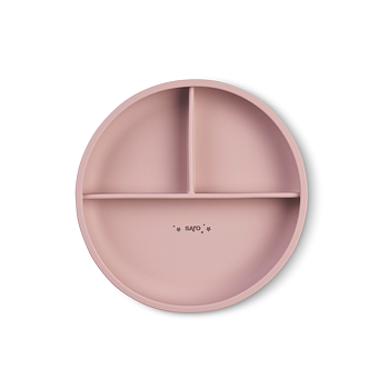 Saro Silikontallrik med sektioner Nude Pink