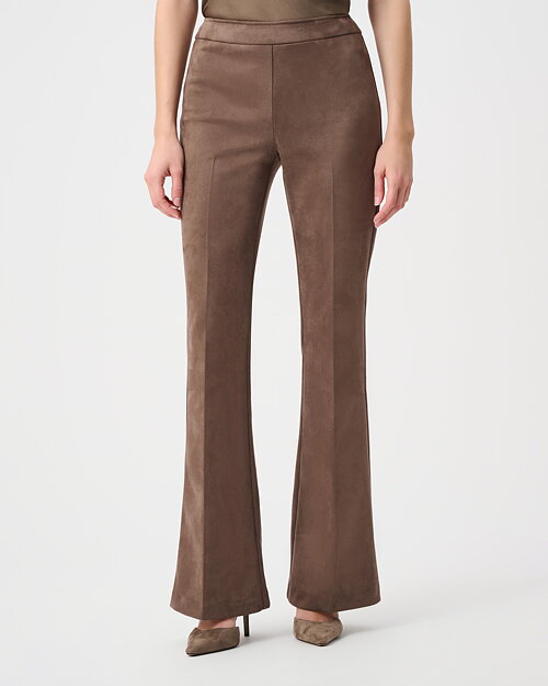 Byxor alcantara flared brun - 2