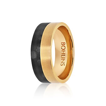14 karat guldring og kulfiber