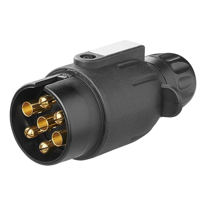 7-pin plug, PVC, with magnet