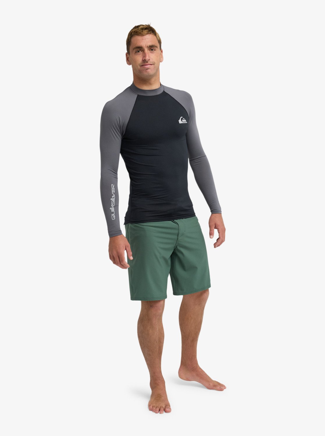 Quiksilver rashguard  everyday l/s svart/grå - 3