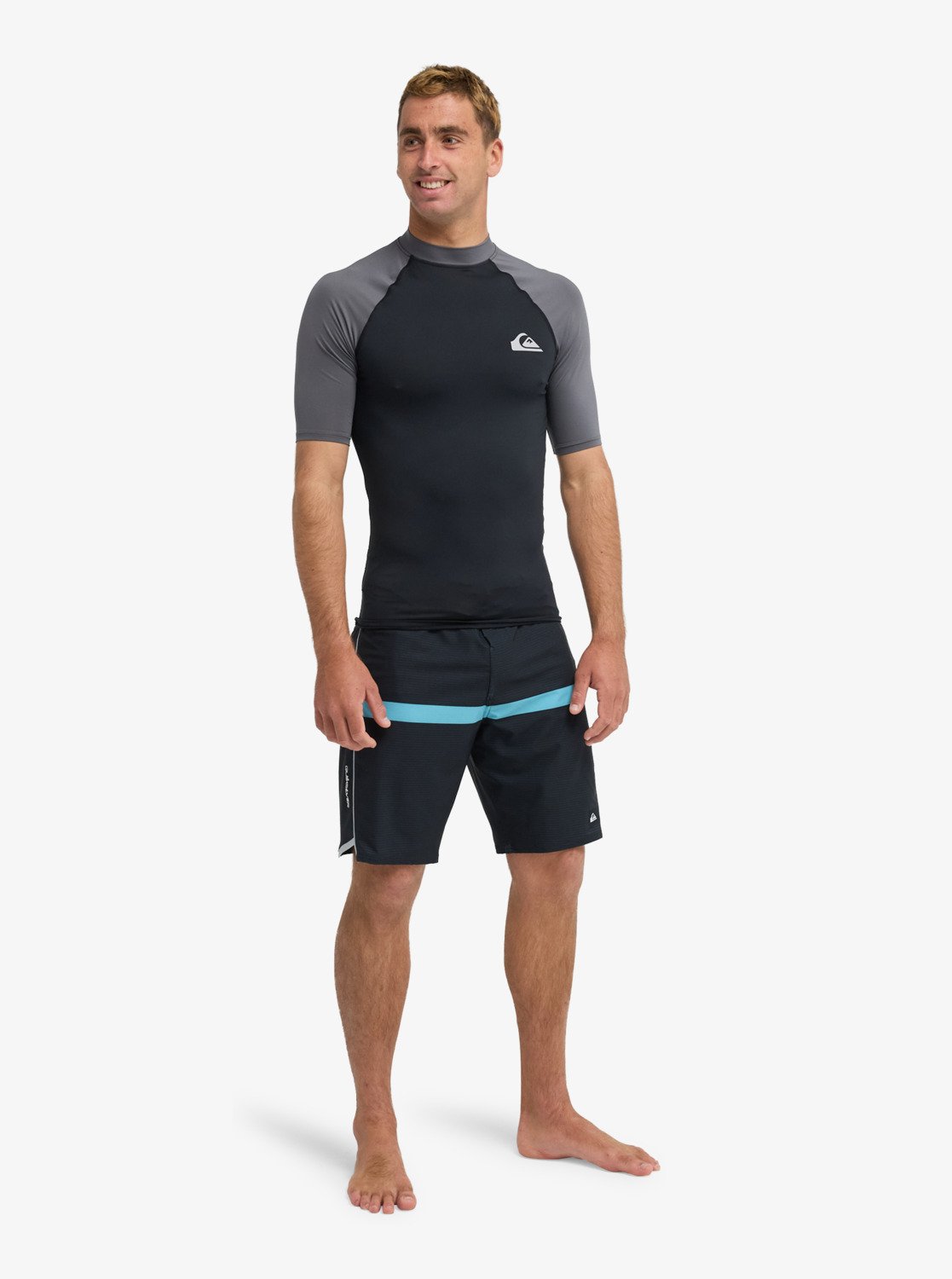 Quiksilver rashguard  everyday s/s svart/grå - 5