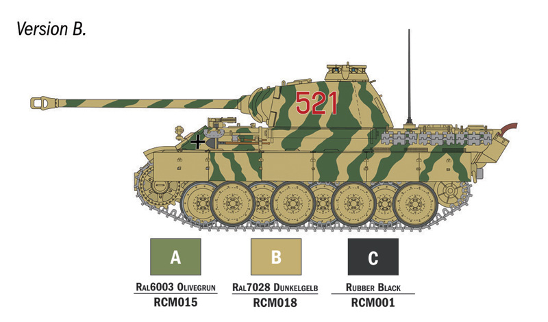 Model set: Panther Sd.Kfz.171 Ausf.A 1/56 - 2
