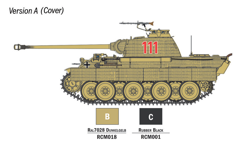 Model set: Panther Sd.Kfz.171 Ausf.A 1/56 - 3