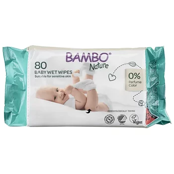 Våtservetter Bambo Nature 80/f