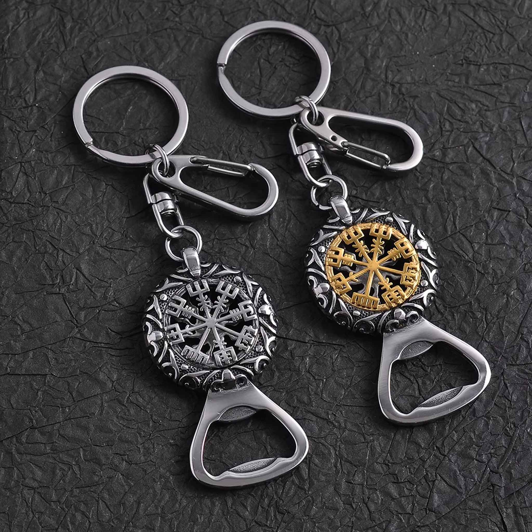 Viking nyckelring Vegvisir rostfritt stål