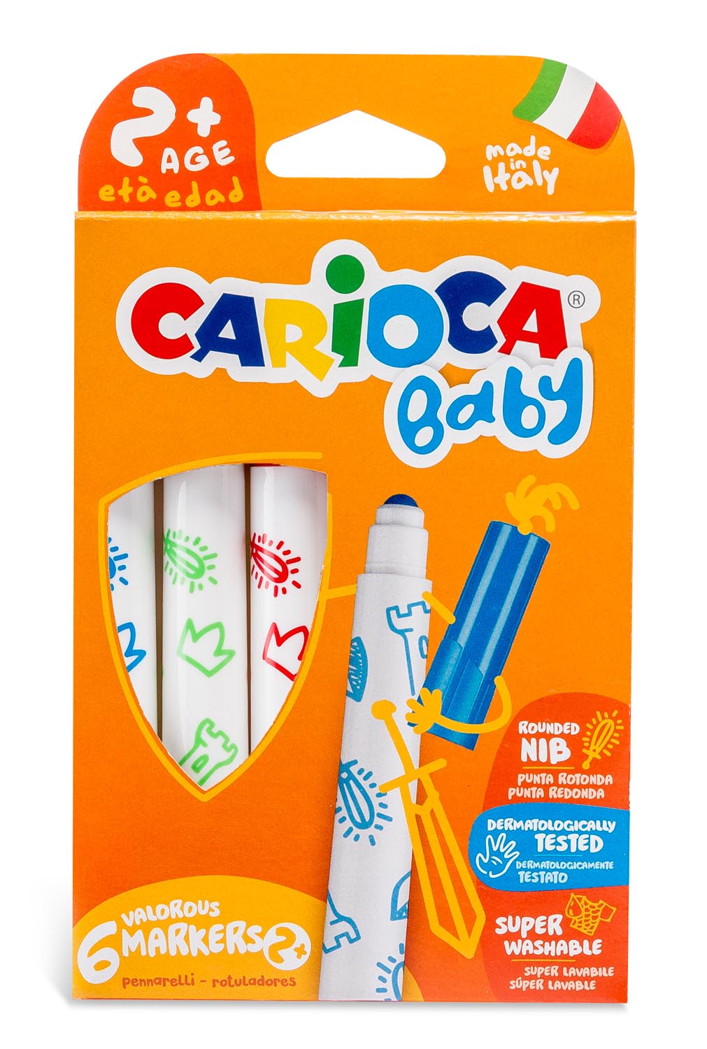 Carioca Baby Tuschpennor, 6-pack