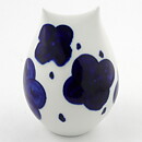Sylvia Leuchovius (1960s) White Owl with Hand-Painted Blue Decor 14 cm (4)