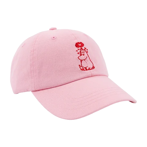 Snorkfröken keps med brodyr rosa - Cool Mumin keps, vuxen one size