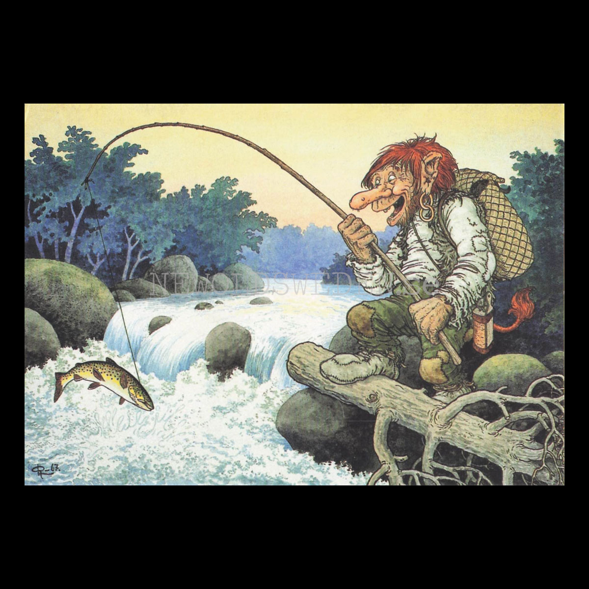 LAXEN No: 250 - 60250- Trollkort Rolf Lidberg Vykort A6 - 914