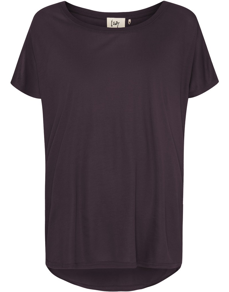 Nugga Viscose T-shirt - Aubergine - Isay - 3