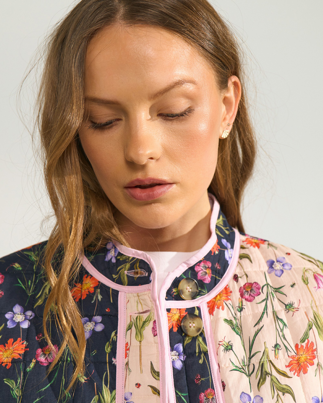 Jacka Kajsa quiltad rosa/blå - 3