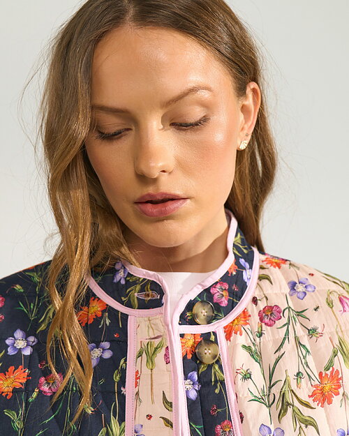 Jacka Kajsa quiltad rosa/blå - 3