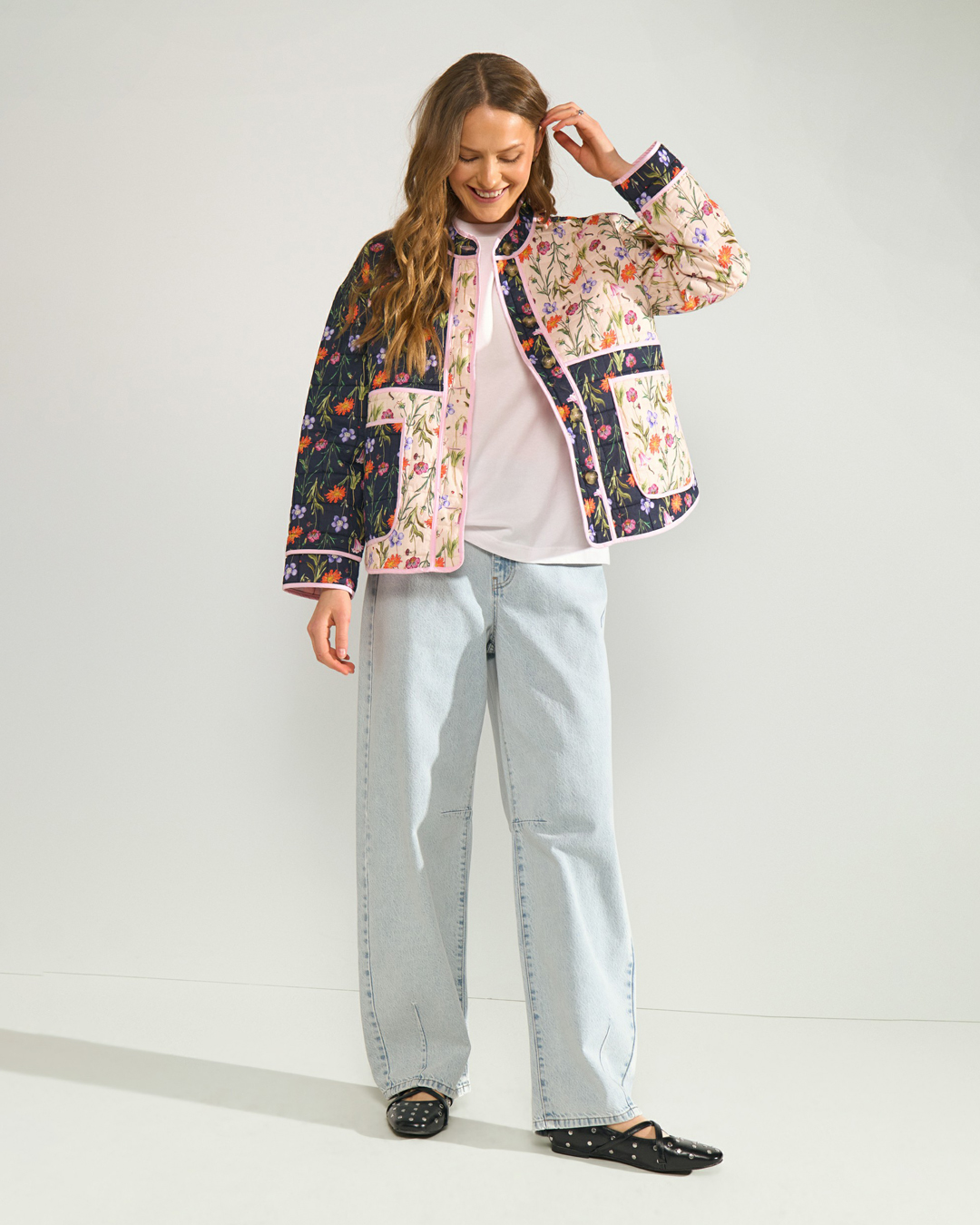 Jacka Kajsa quiltad rosa/blå - 5
