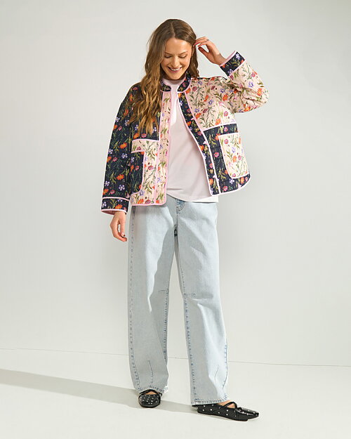 Jacka Kajsa quiltad rosa/blå - 5