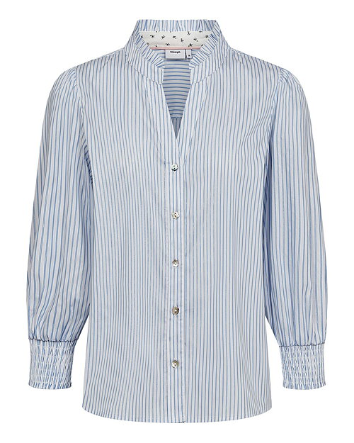 Blus Lili randig blå/vit glittertrådar - 5