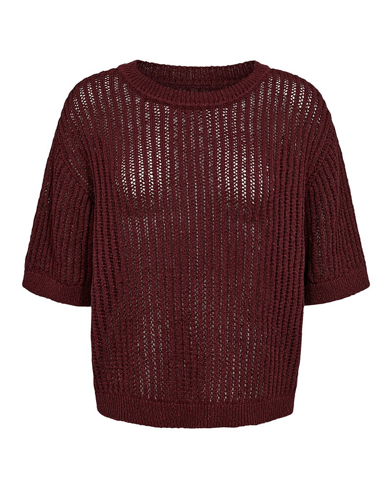 Jumper Miranda glesstickad vinröd