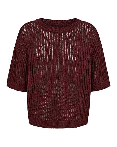 Jumper Miranda glesstickad vinröd
