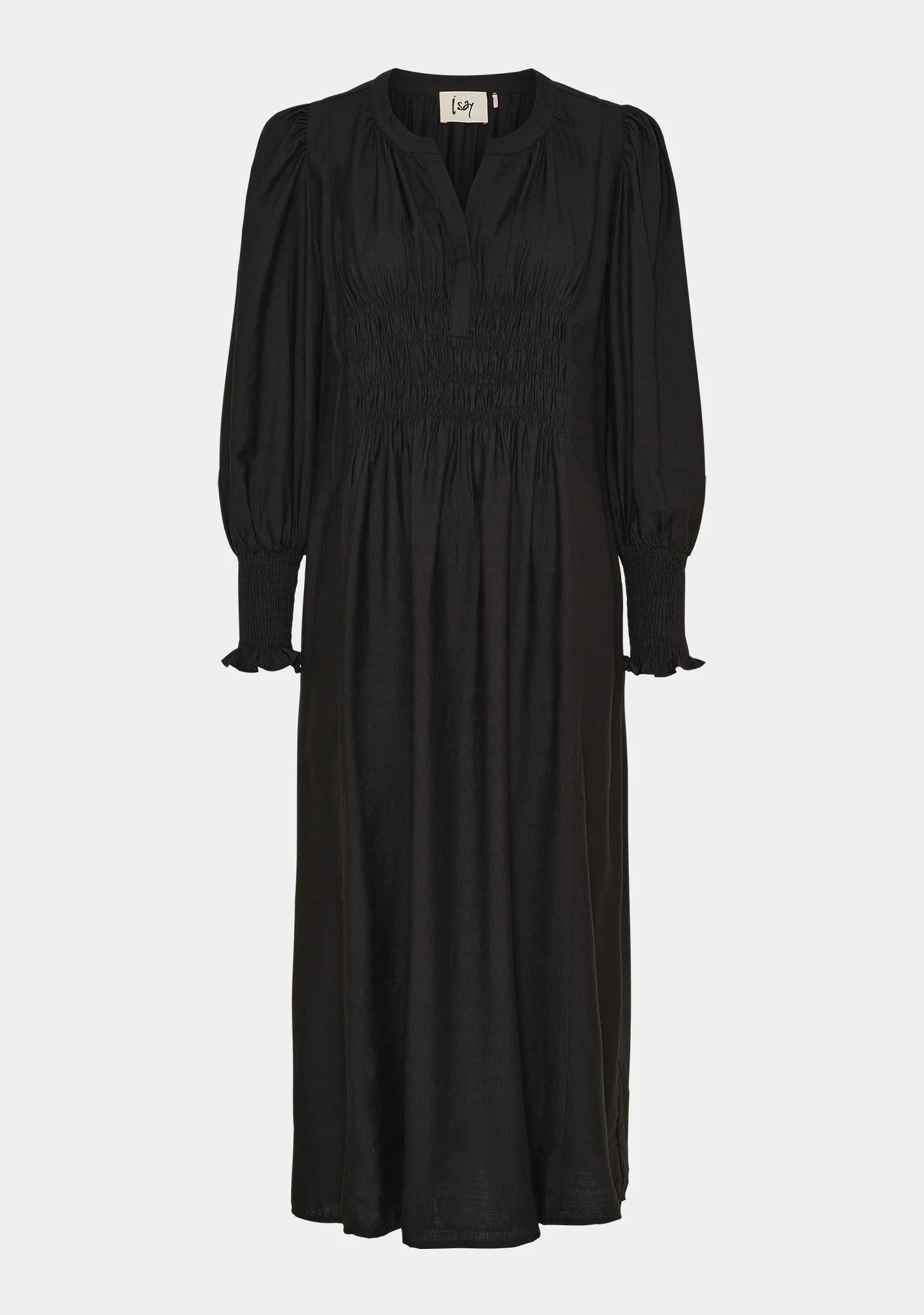 Ane V-neck Dress - Black - Isay 