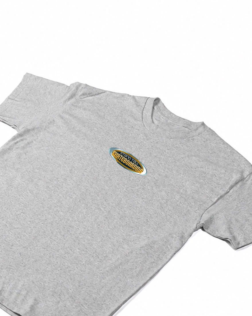 Stand Tall T-Shirt - Skateboarding Ash Grey - 3