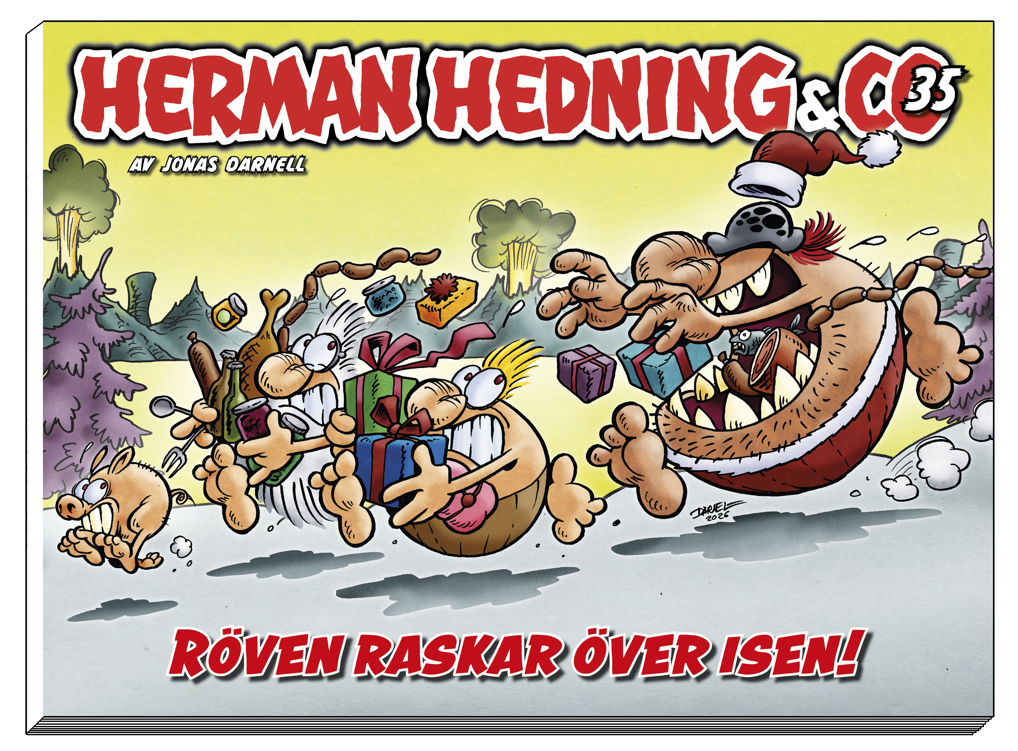 Herman Hedning Julalbum 35, Röven raskar över isen