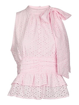 Neo Noir Ansol Emb Top, Light Pink