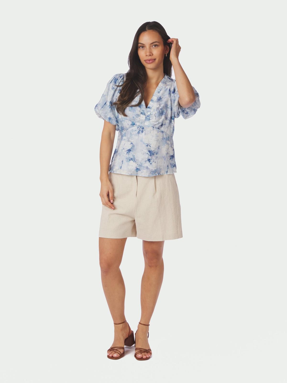 Neo Noir IrinaFloral Fusion Blouse, Blue - 4