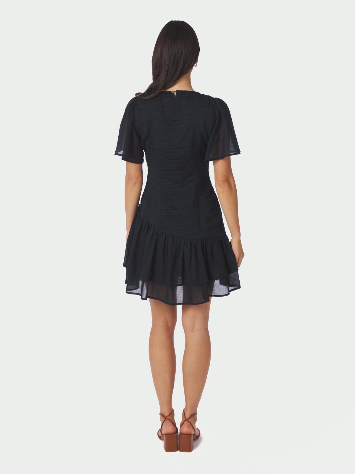 Neo Noir Circle Voike Dress, Navy - 4