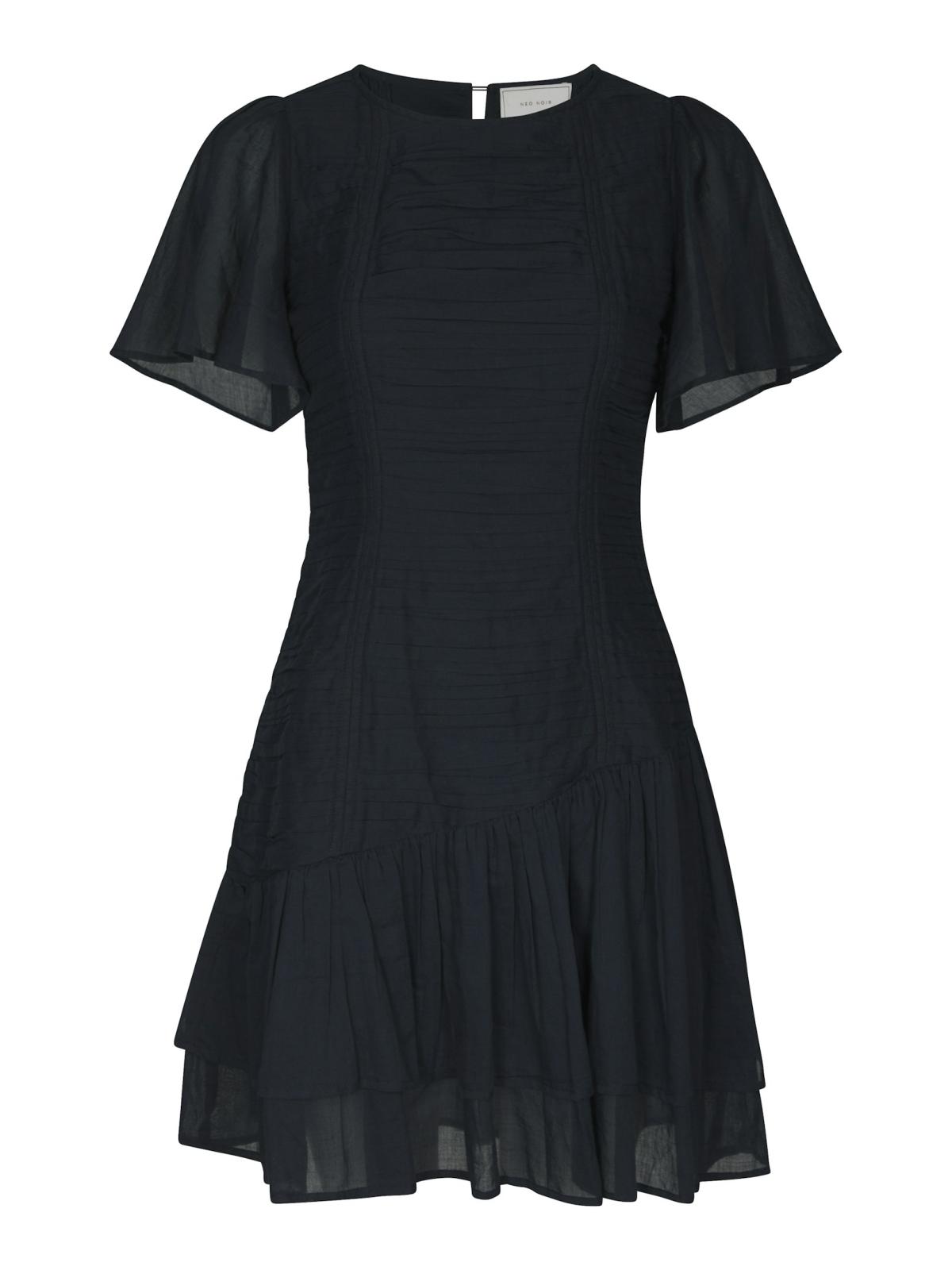 Neo Noir Circle Voike Dress, Navy