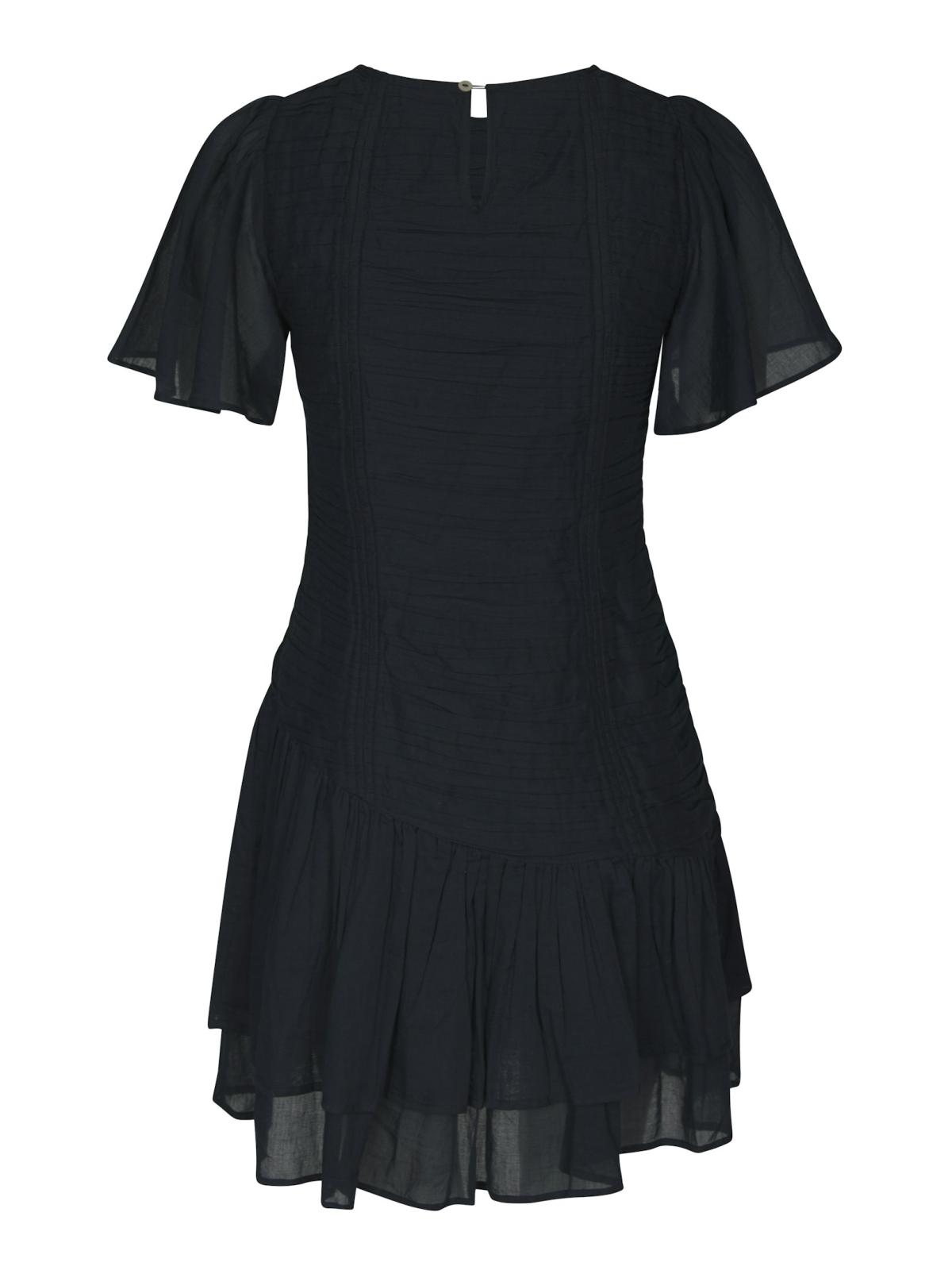 Neo Noir Circle Voike Dress, Navy - 2
