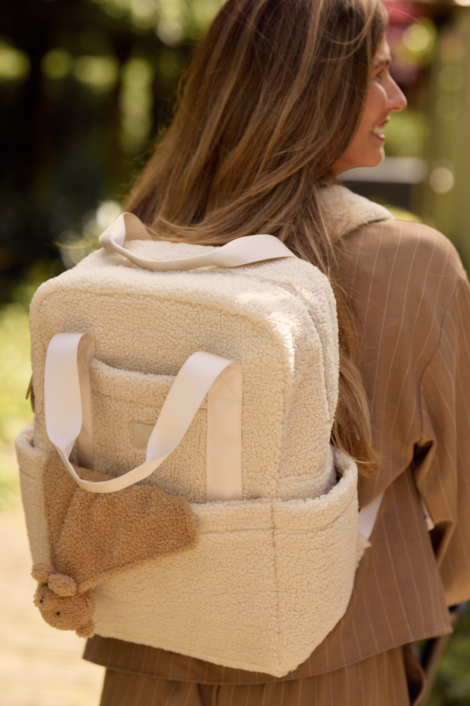 Jollein Diaper Bag Backpack Teddy Lou Sand - 10