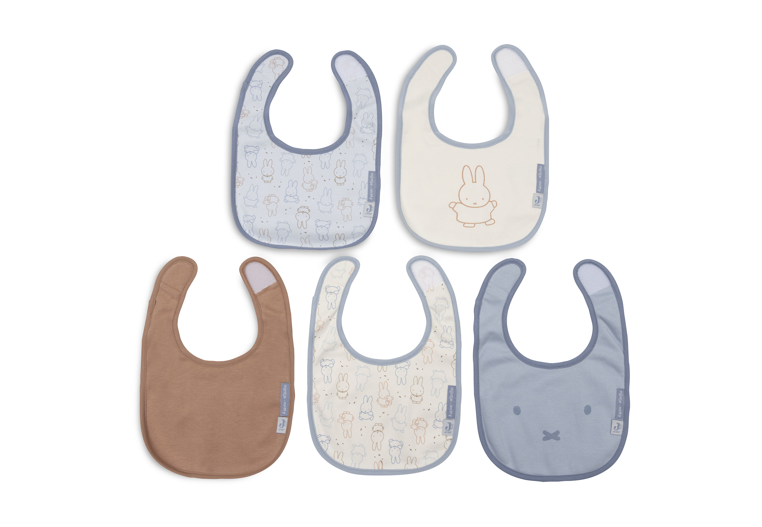 Jollein Haklapp Vattentät Miffy Moments Cloudy Blue (5pack) - 2