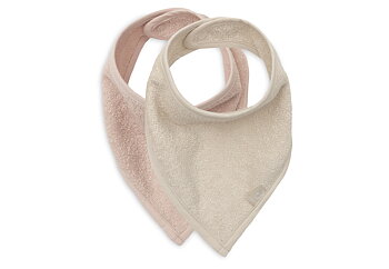 Jollein Haklapp Bandana Silk Rose/Sand (2pack)